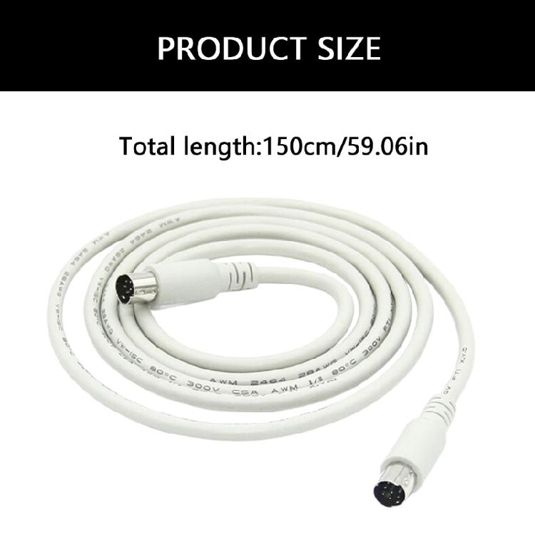 Reliable 8Pin DIN Male Cable 8PIN Extension Cable for Stable and Audios Connection Professional Audios Cable 59.06inch