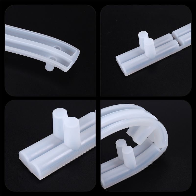 Easy Use 4 Set Tray Handle Resin Mold, Silicone Epoxy Casting Mold For DIY Cabinet Door Handles, Drawer Bar Pulls, Afrt Crafts