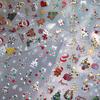 BEPAN Christmas 3D Cartoon Nail Stickers Luxury Crystal Diamond Bear Tree Apple Back Glue Nail Art Stickers DIY New Nails Decorations