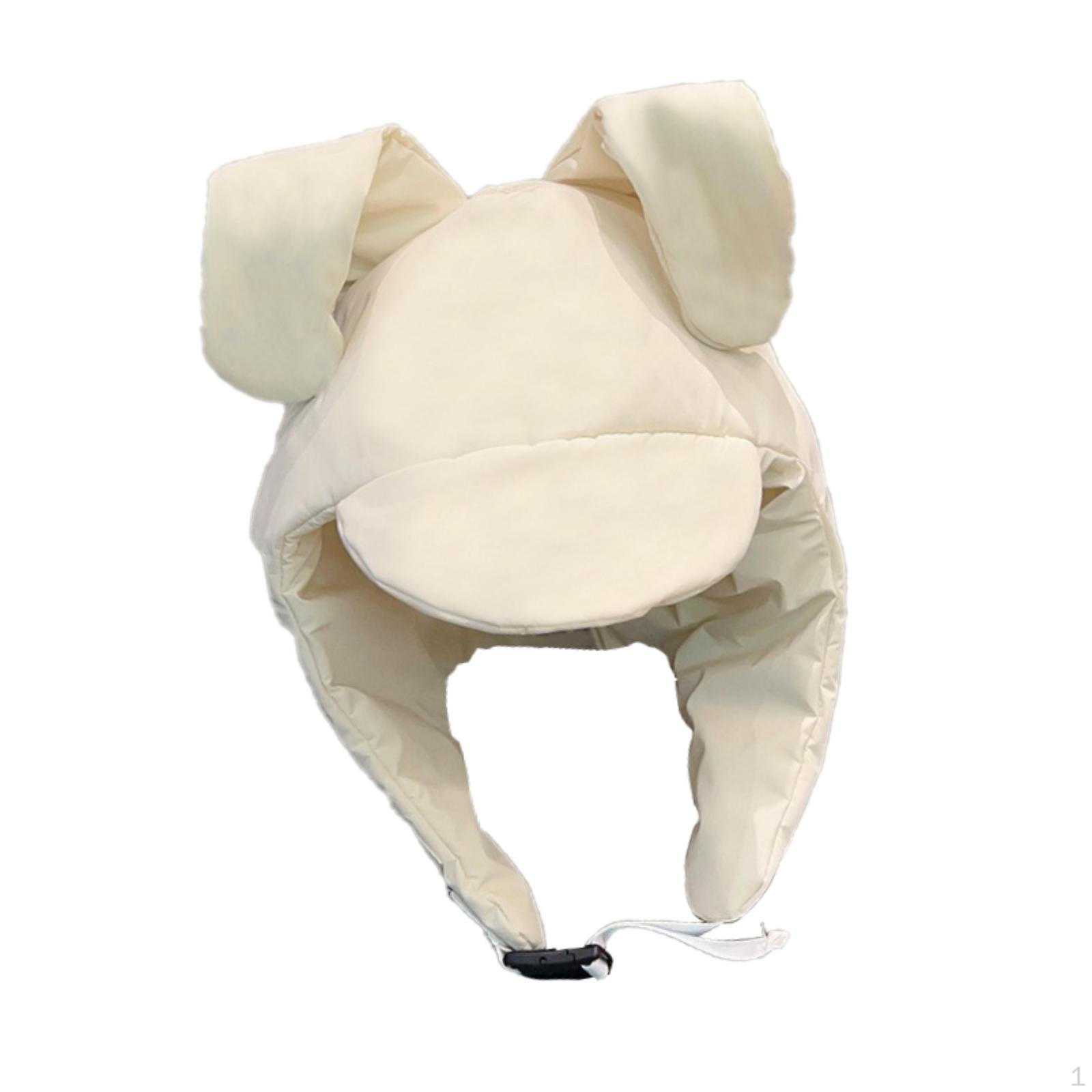 

Пуховая шапка с ушами Бейсболка Козырек Модная белый