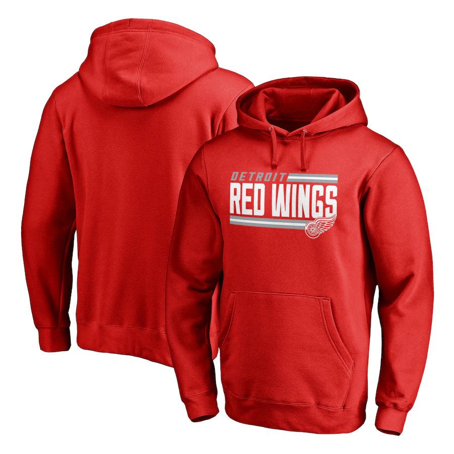 Supports NHL Red Wings ice hockey