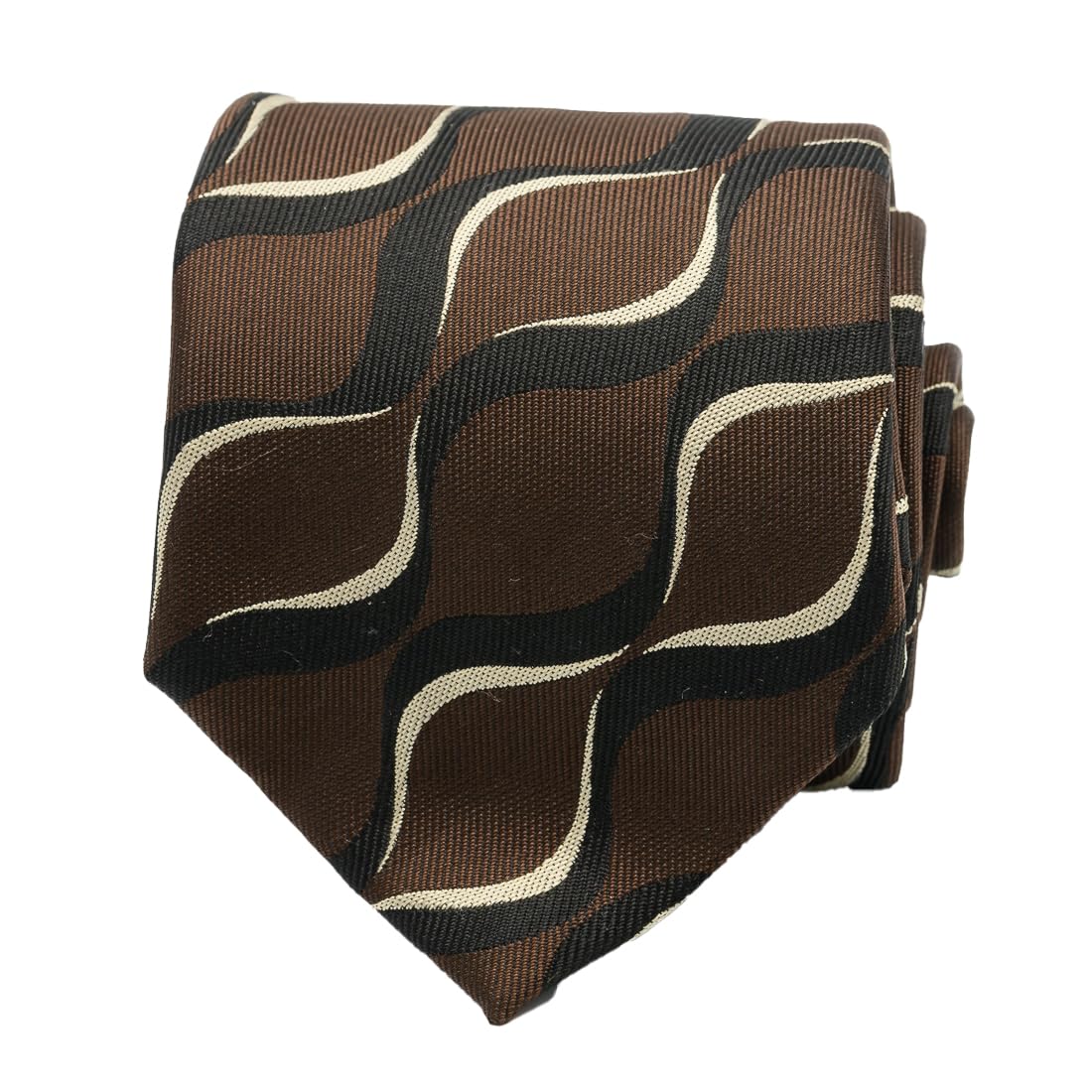[Robert Fraser] Robert Fraser Tie, Brand Silk, Business Formal (JacquardBROWN)