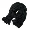 Women Scarf Solid Color Pleated Long Scarf Retro Autumn Winter Warm Long Scarf Soft Vintage Inspired Scarf