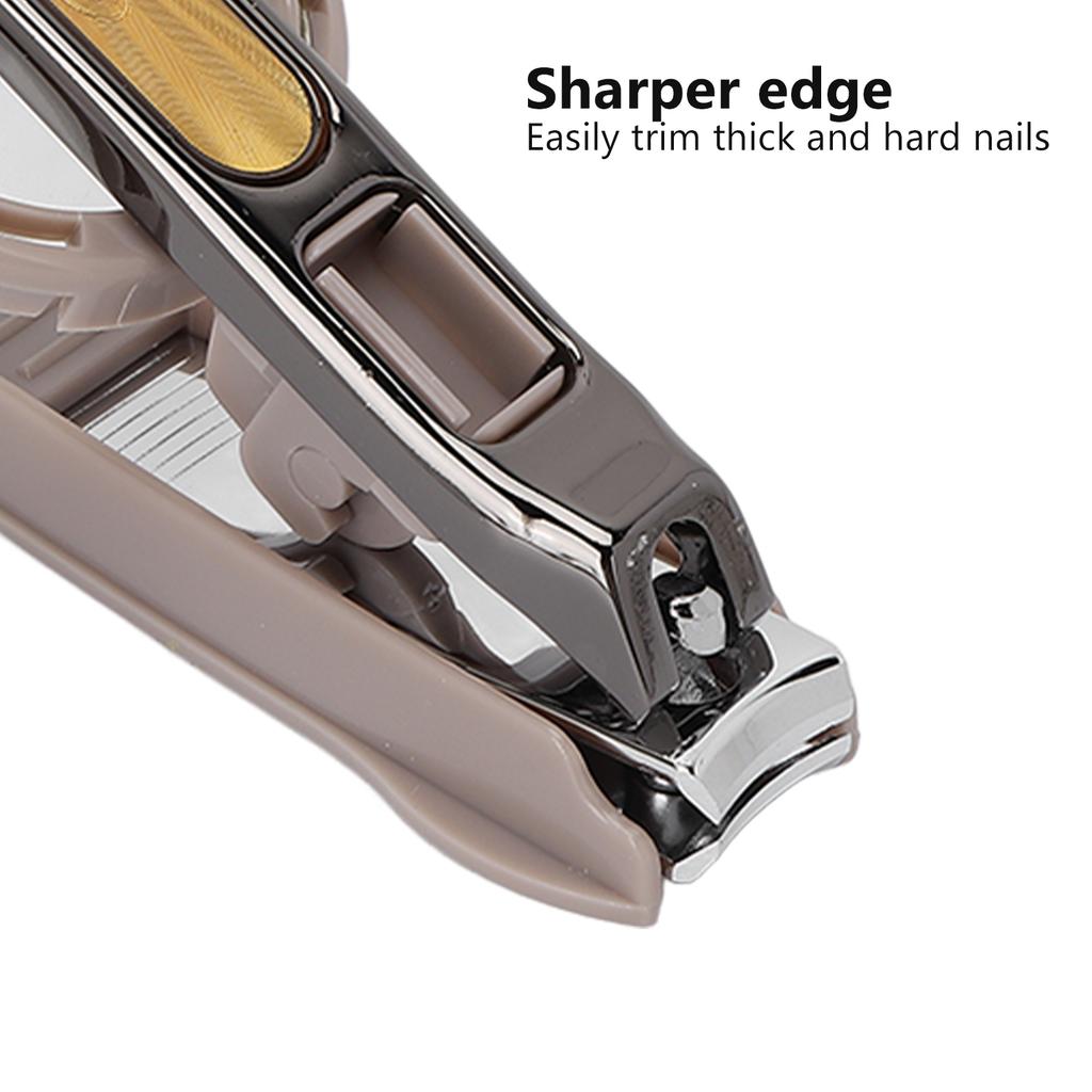Nail Clipper Heavy Duty Portable Nail Cutter with Removable Magnifying Glass for Seniors