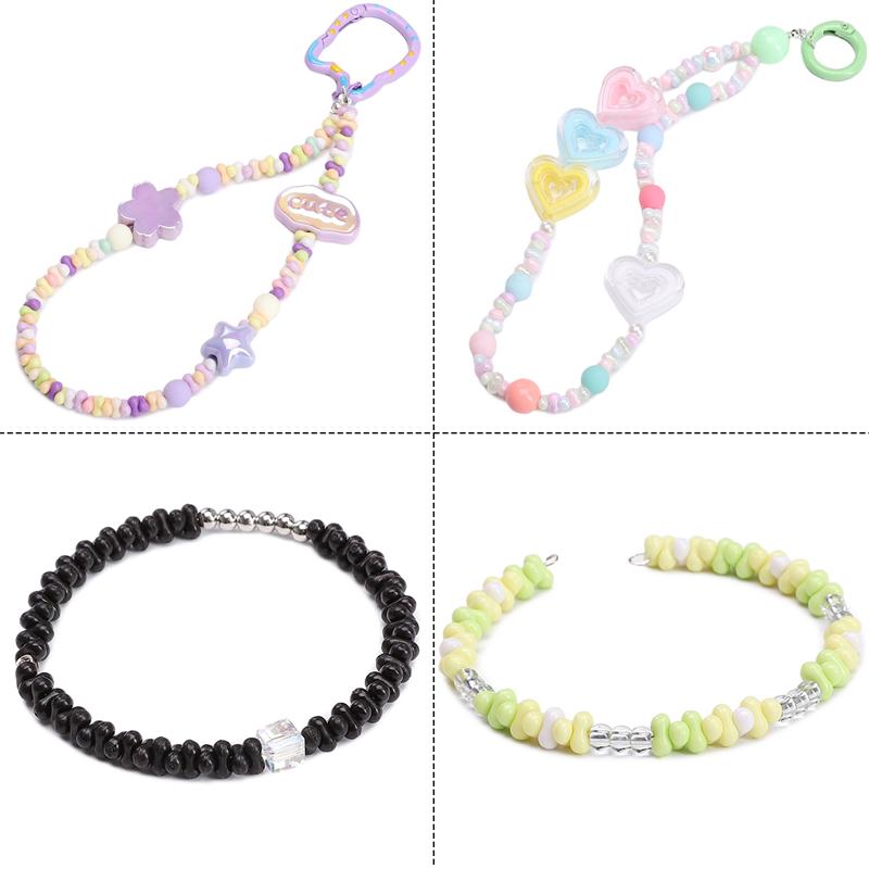 1050 Stück/Box Acrylperlen Erdnuss Zubehörset für DIY Halskette Armband Schmuckherstellung