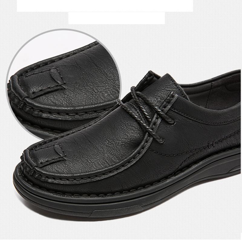 New Men's Casual Shoes Plus Size Leather Men's Shoes Outdoor Men's Flat Shoes Breathable Fashion Sneakers Man Boat Shoes