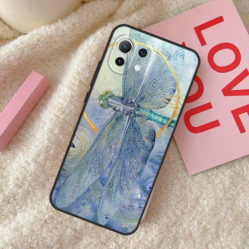 Luxury Dragonfly Case For Xiaomi 17 Pro Max 14 15 Ultra 13T 14T 15T Pro POCO X7 X3 X5 X6 F5 F6 F7 F8 Pro Cover