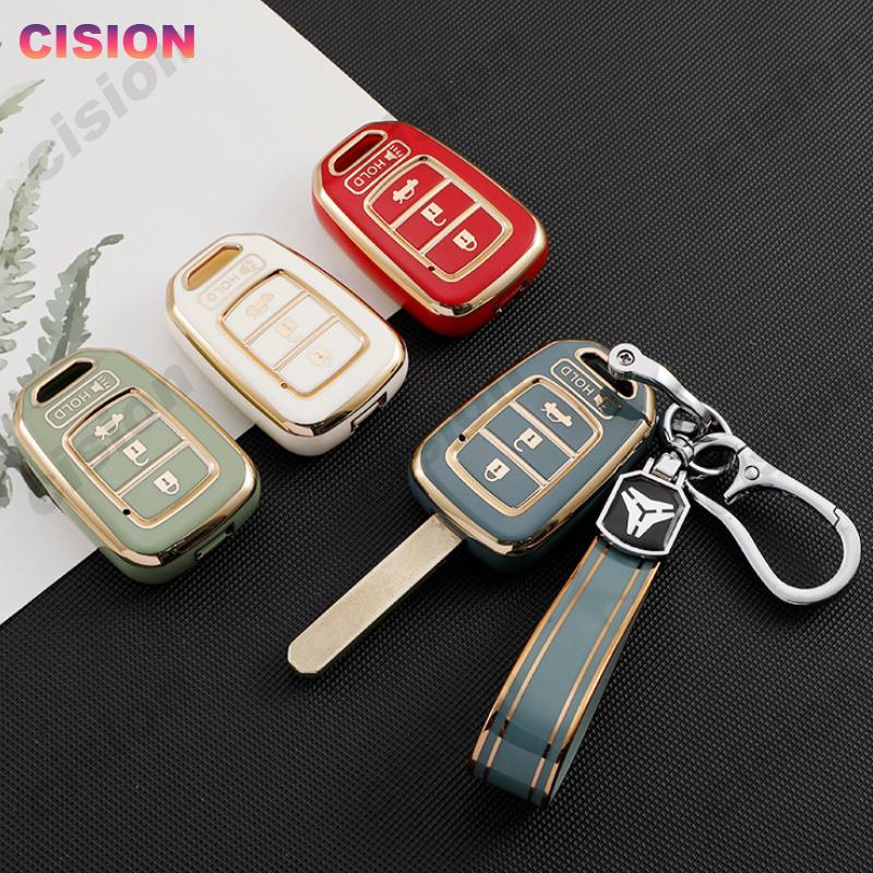 

Мягкий чехол для ключей из ТПУ с цепочкой, держатель дистанционного брелока, защитная оболочка для Honda Mobilio BRV HRV Accord Brio City Civic CRV