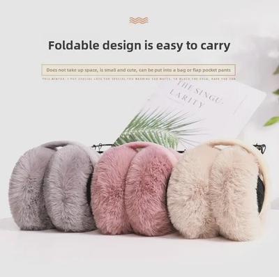Women's Winter White Plush Windproof Ear Muffs - Warm, Cold-Proof, Velvet-Lined, Anti-Freeze.