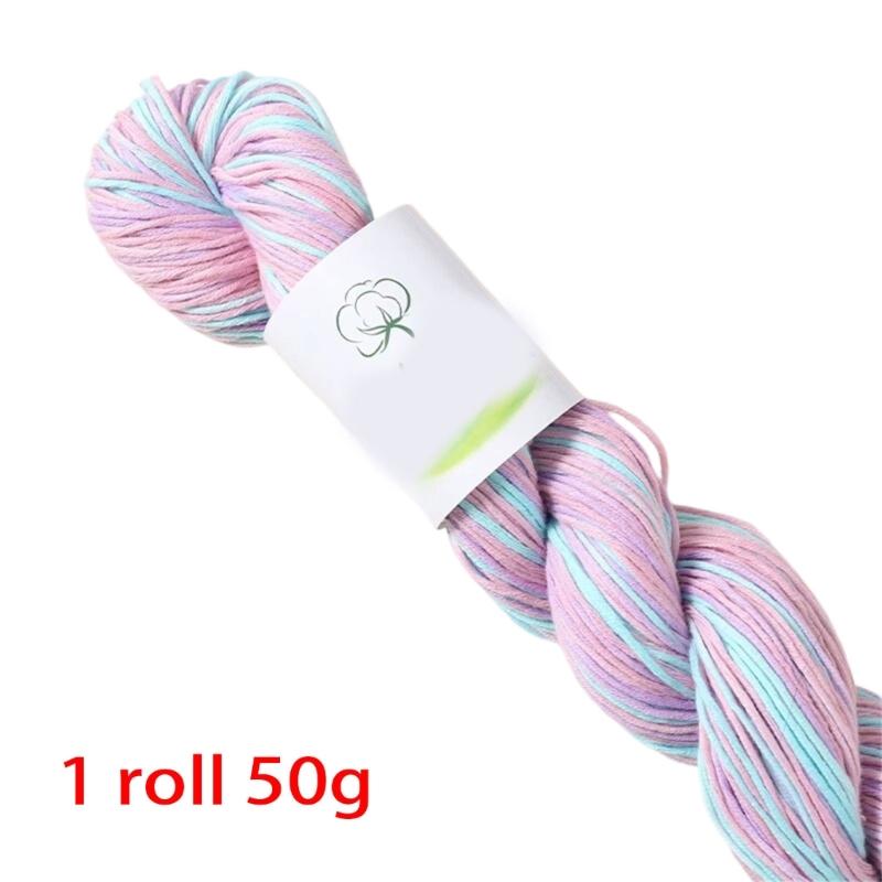Multipurpose Cotton Knitting Yarn Hand Dyed Soft Natural Dyes for Scarves Hat Decoration Projects Easy to Handle