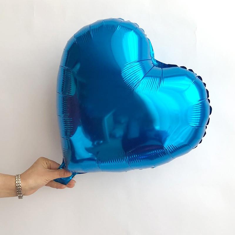 Individuelle Hochzeitsdekoration 18 Zoll Folienballon Helium Geburtstagsparty Aluminiumfolie Einfarbiger Herzförmiger Ballon