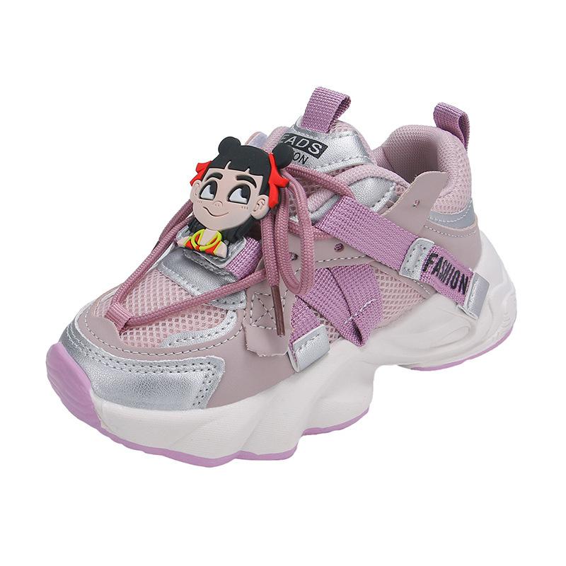 Nezha Classmate Girls Princess Sneakers Spring and Autumn 2025 New Children Breathable Internet Celebrity Dad Shoes