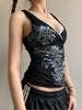 Y2K Millennium Spicy Girl Retro Floral Slim Fit V-neck Camisole for Women