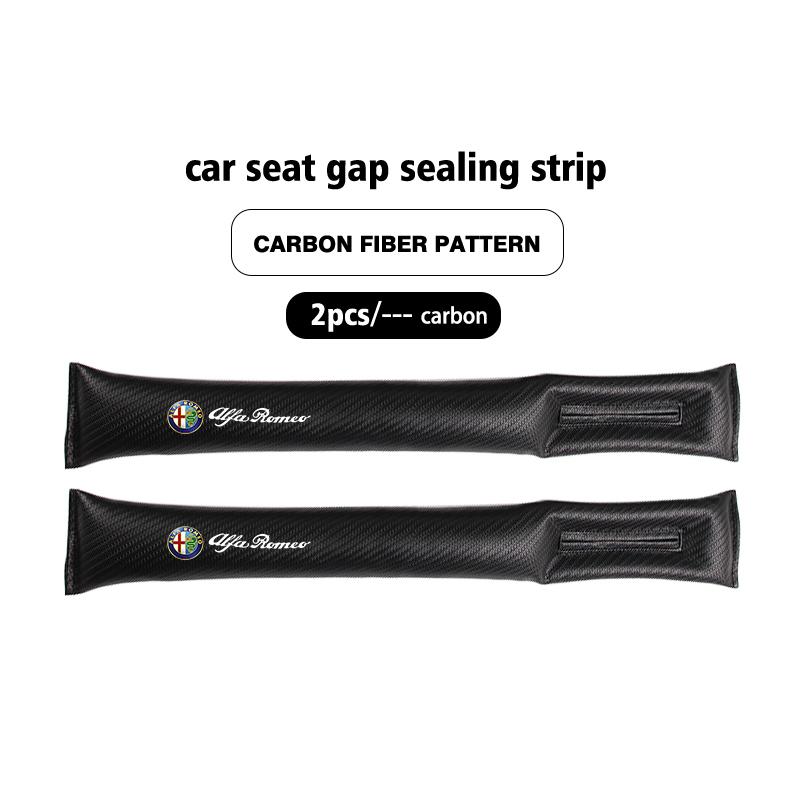 For Alfa Romeo 1/2PCS Leather Car Seat Gap Filler Seat Gap Leak Proof Strip Interior Accsesories Giulia 147 Mito 156 159 166 GT