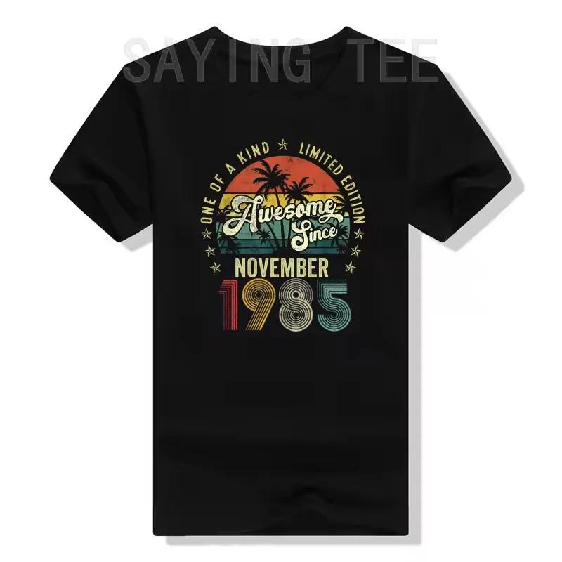 One of A Kind Legend Awesome Since 1985 Vintage TShirt 40th Birthday Decoration Saying Tee Gift Retro Fashion Graphic Y2k Top S