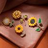 Exquisite Sonnenblumen-Krone Brosche für Anzüge und Hemden