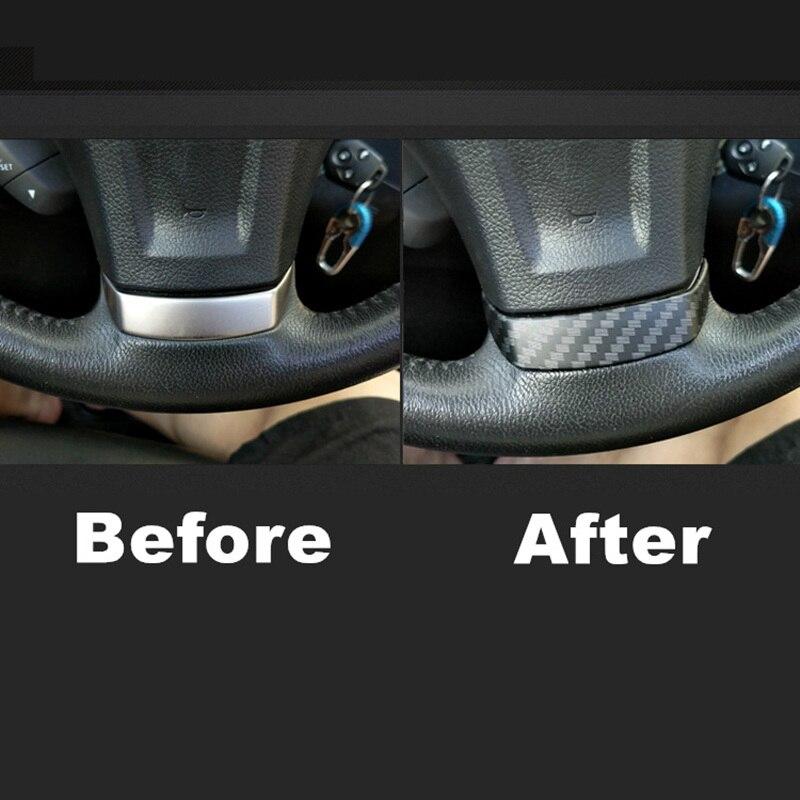 For Subaru Forester 2013-2015 XV 2012-2014 ABS Carbon Fiber Steering Wheel Strip Cover Sticker Decoration