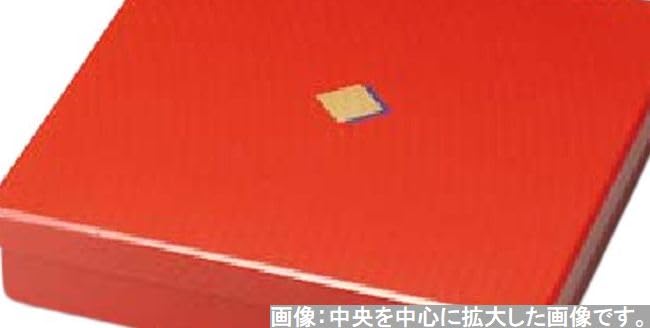 Wooden Bento Colored Single Vermilion Made in Japan J-kitchens Box, Lightweight, Paper, 7.5cm, Layer, (1 Box), 23cm,