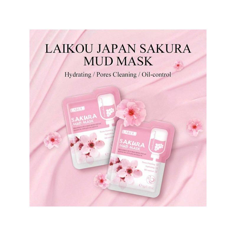 Sakura Mud Mask Cleaning Bahenní maska na obličej Základní produkty pro péči o pleť Hluboce hydratační a olejová maska Čištění obličejové masky