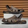 Mens Summer Slippers Casual Shoes Beach Sandals Outdoor Slides Leather Walking Comfort Luxury Designer Lightweight Fashion