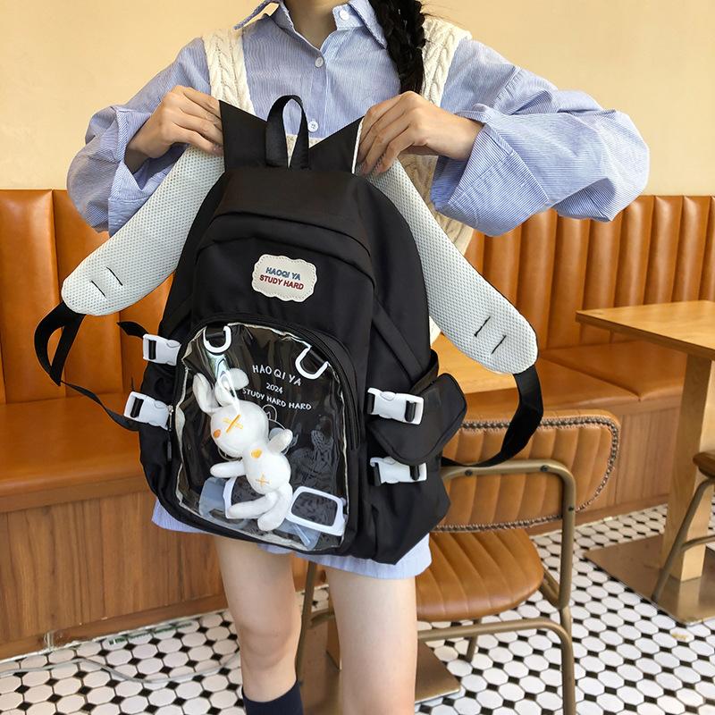 Schoolbag1011 new student large-capacity transparent backpack female Japanese ins pain bag college style junior high school schoolbag tide
