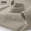 JEEP SPIRIT Men's Fleece-Lined Half-Zip Stand Collar Sweatshirt