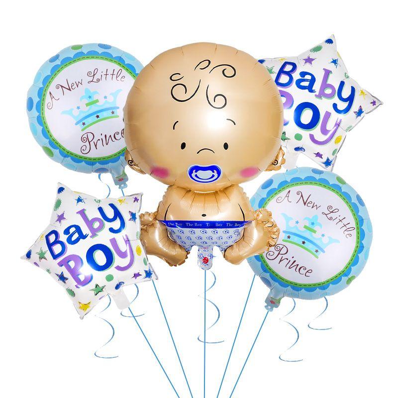 

Набір повітряних куль для теми Baby Shower, прикраси для теми першого дня народження дитини Blue star model