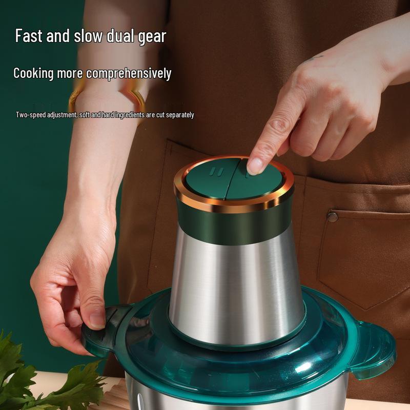 Stainless Steel Rechargeable 5-Speed Meat Grinder & Food Processor 2-3L