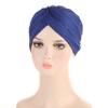 Nové dámské zlaté stříbrné turbanové čepice chemo bandana hidžáb plisovaná indická čepice turbante klobouk dámský šátek na vlasy muslimská pokrývka hlavy