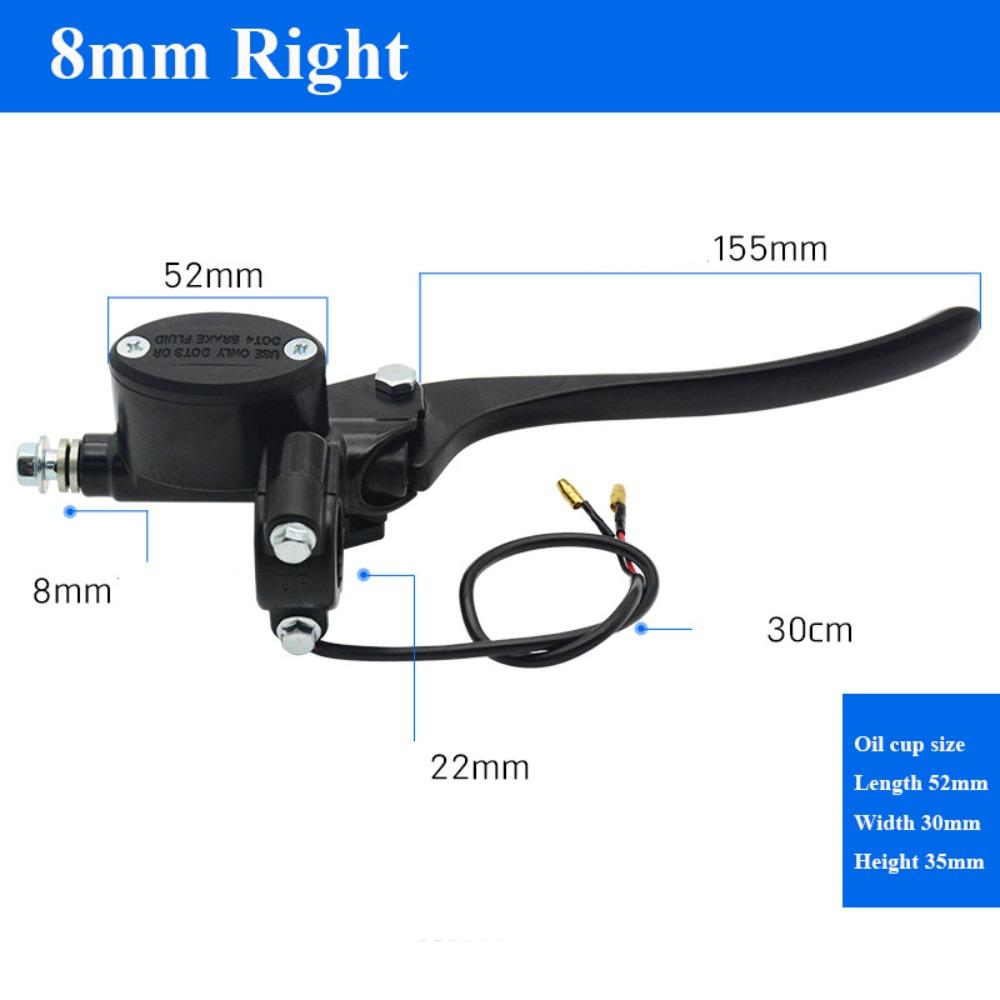

Универсальный электрический дисковый тормоз Алюминиевый сплав Передний Задний тормоз Новый масляный тормоз 8mm Right