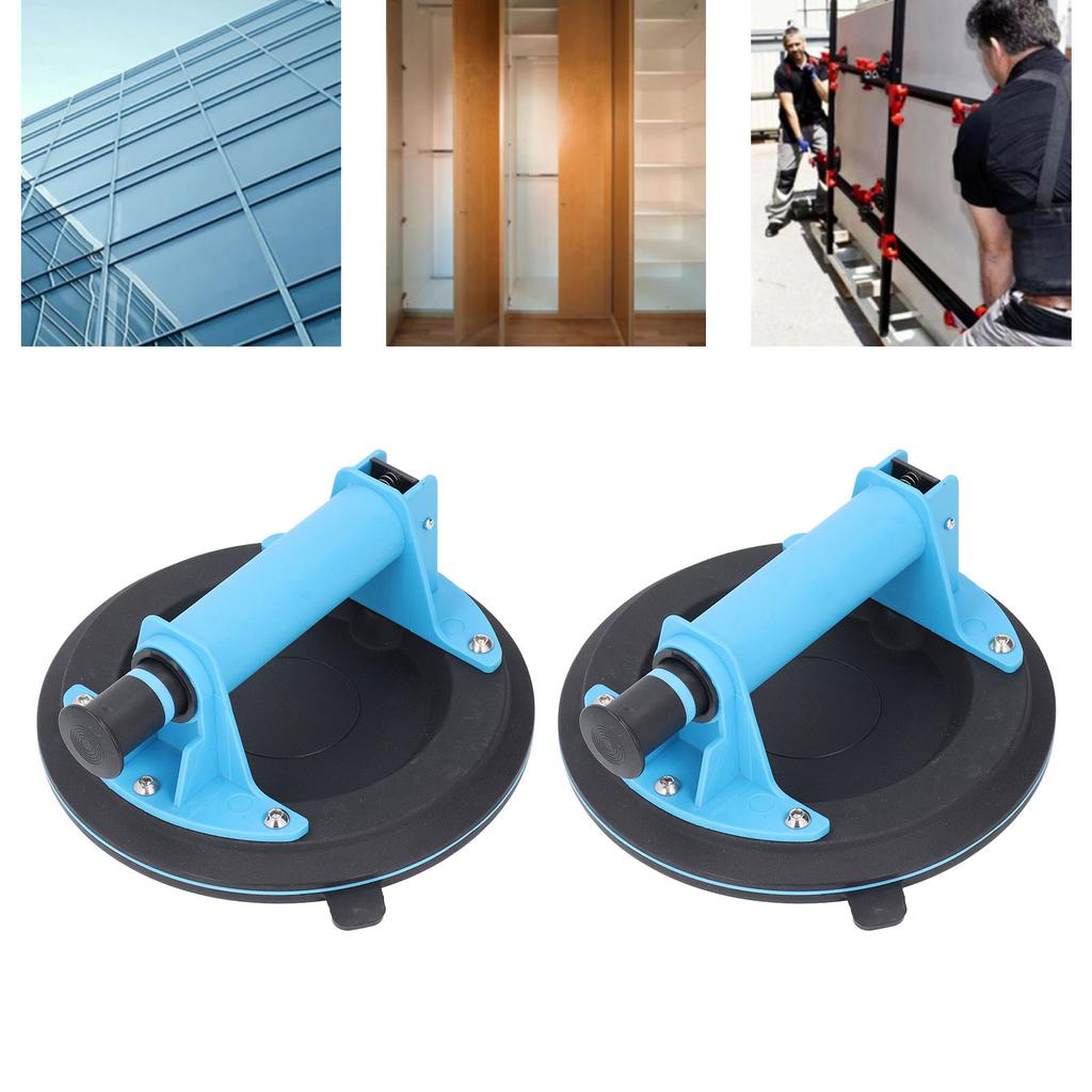 Glass Suction Cup, 8 Inch Vacuum Suction Cup Glass Lifter Vacuum Pump, 440 Lbs Load Capacity for   Glass Lifter for Curved and Flat  s wit