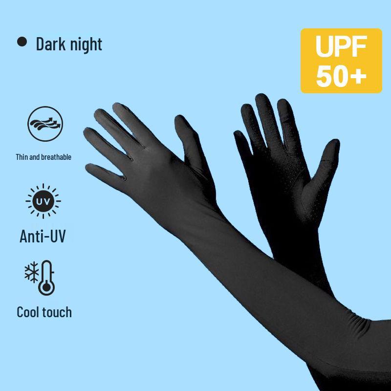 Women's Long Sleeve Anti-UV Sunscreen Gloves for Cycling and Driving