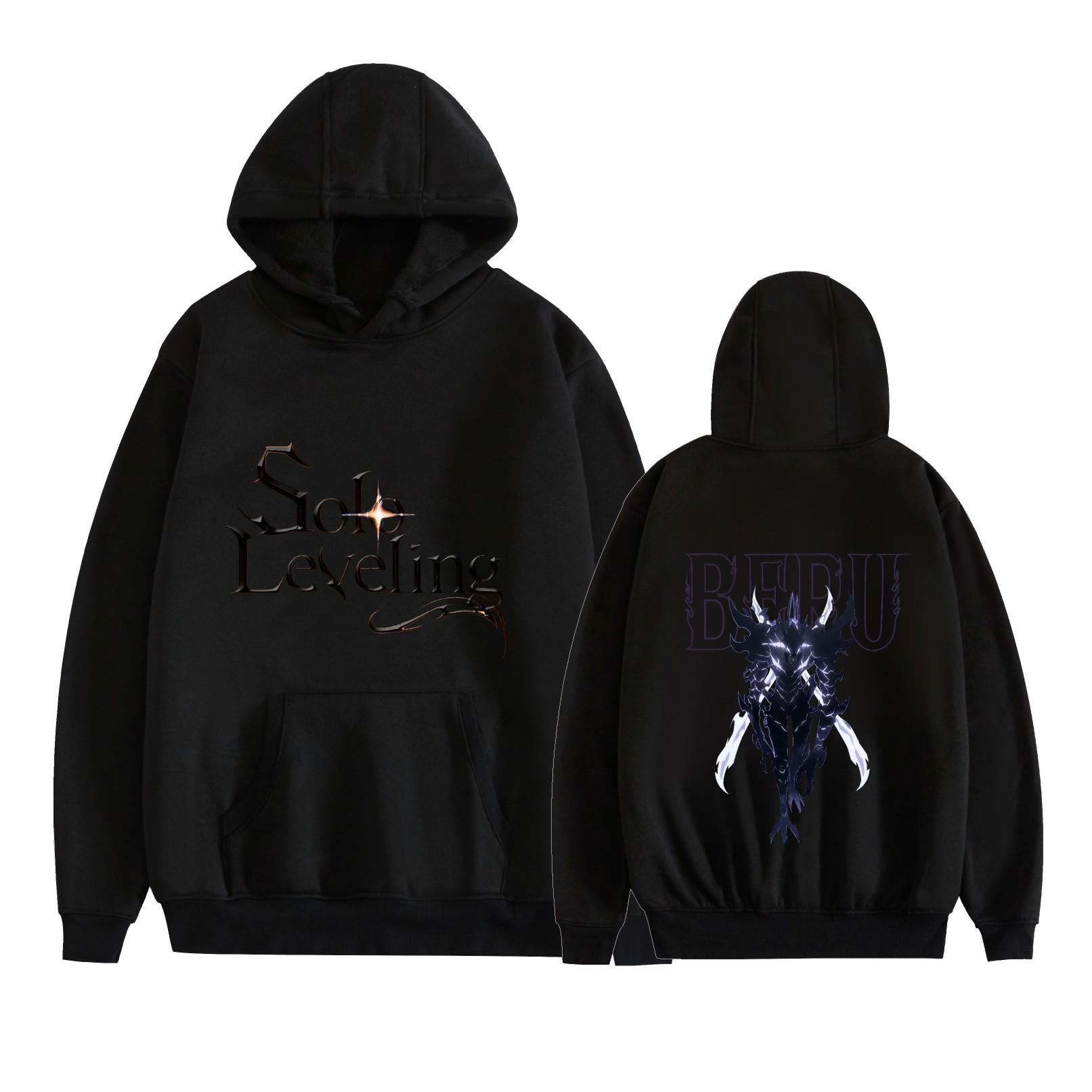 

Men Women s Fleece Hooded Solo Leveling Anime Printed Spring Autumn Pullover Sweatshirt Fashion Hoodie Casual Hip Hop New Men Tracksuit Streetwear XS чёрный