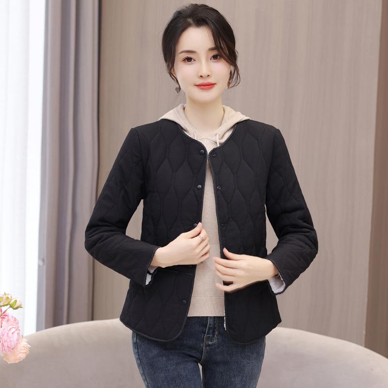Light and Thin Cotton-padded Clothes Liner, Autumn and Winter New Cotton Clothes Women's Fashion Inner with Short Velvet Women's Coat