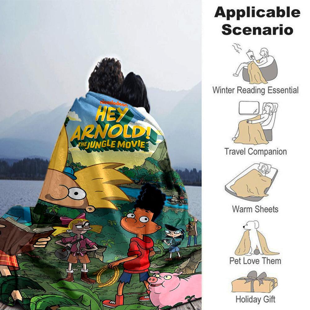 Adventure Jungle Flannel Blanket Super Soft Warm Cozy Blanket For Sofa Bed Office Travel Allseason Home Decor Gift