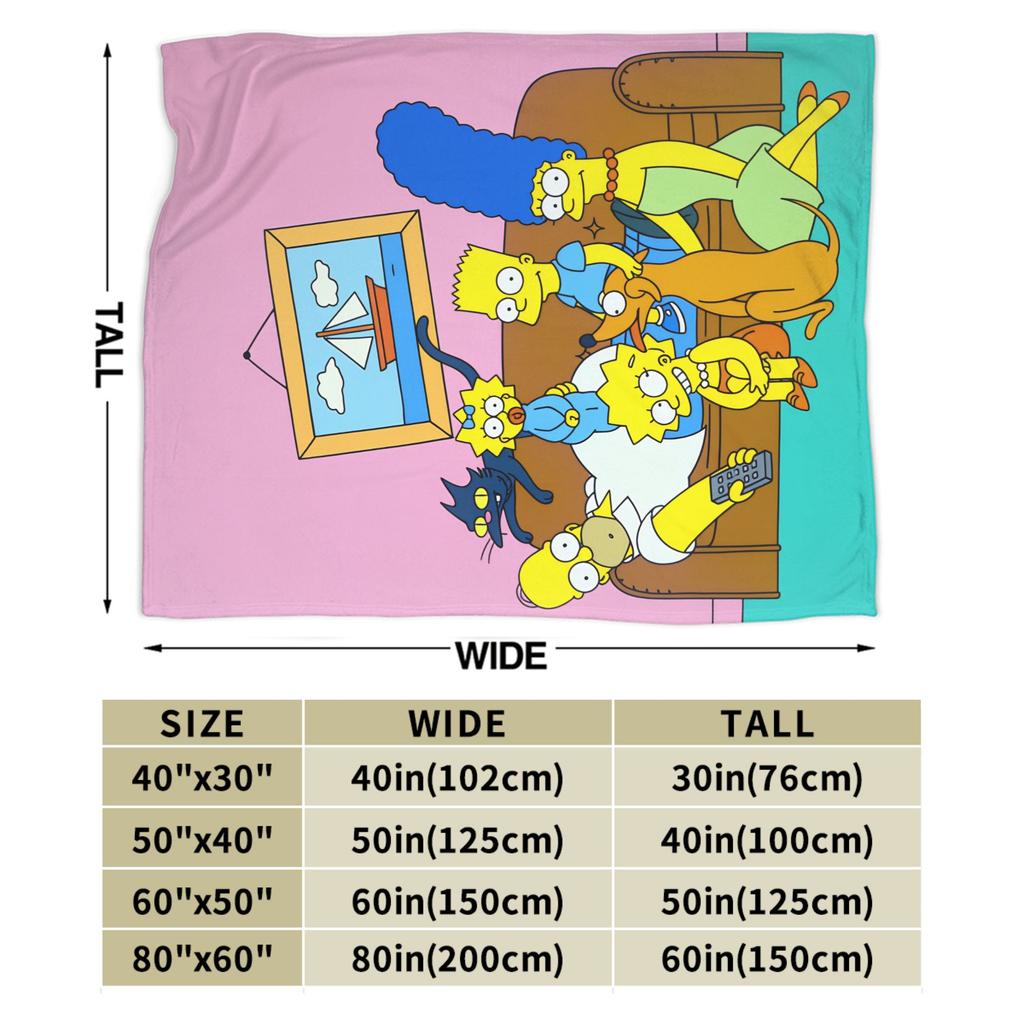 Blanket The S-Simpsons Travel Office Flannel Bedding Throws For Couch Chair Super Warm Design Bedspread Birthday Present