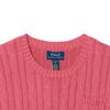 Polo Ralph Lauren Sweater Ss25 Cable Knit Cotton Slim Fit Short Sleeve Kids Tops Rose-Pink 313945437-007