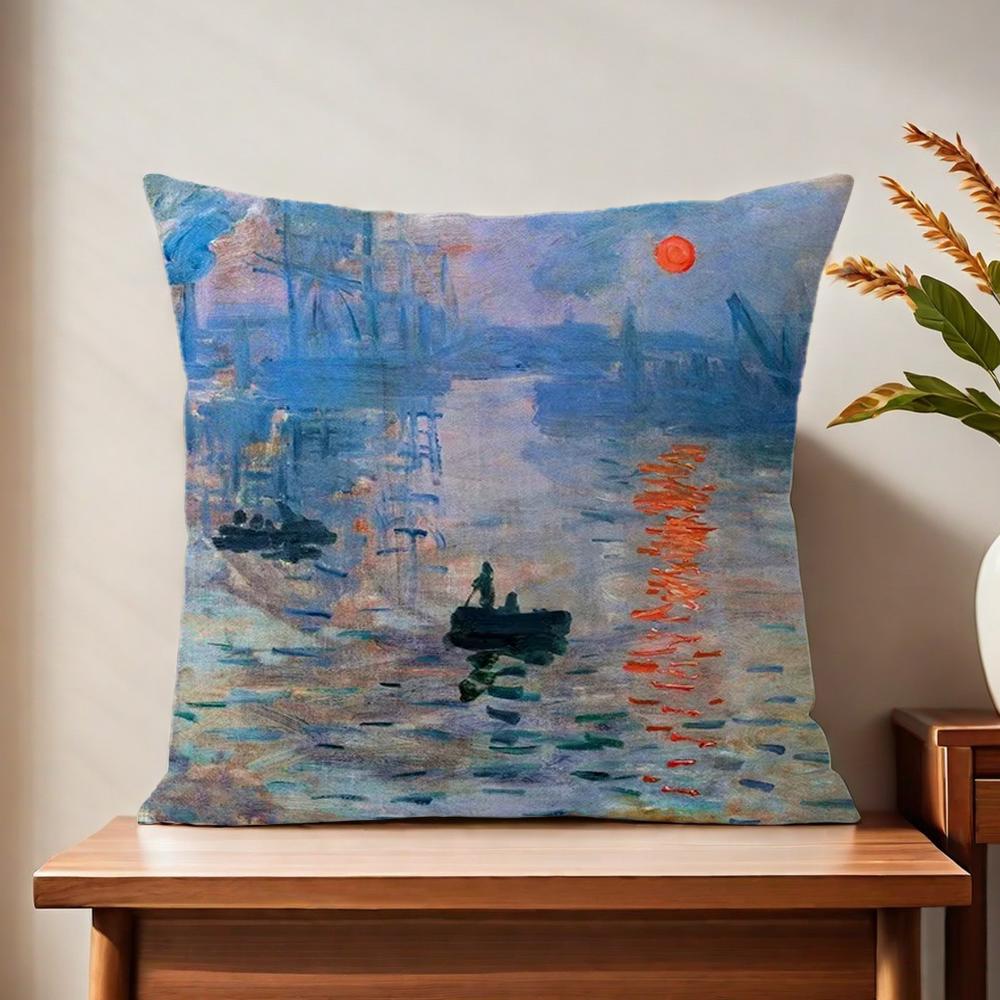 

Art CClaudes MMonett cushion cover For Pillow Printing Sofa Decoration Home Car Room Coffee Shop Office Nordic Simplicity 30x30 cm