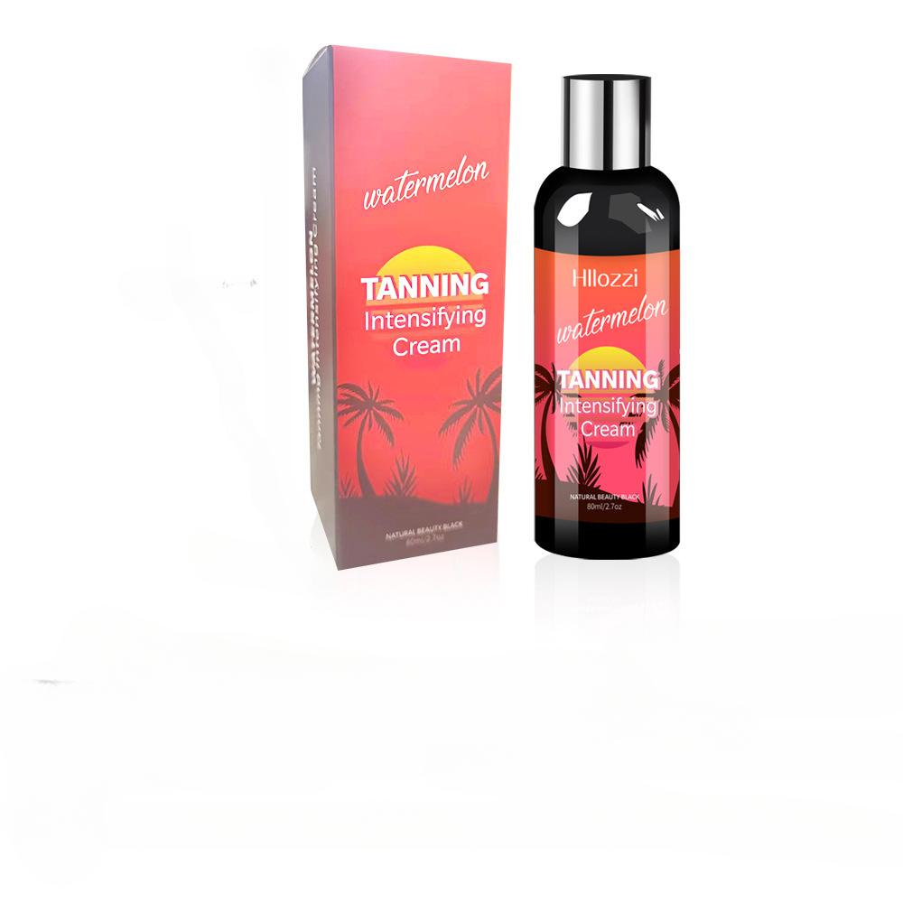 

80 мл Красивый черный крем со вкусом арбуза Летний пляжный бронзатор Стойкий черный Водостойкий без загара Натуральный черный
