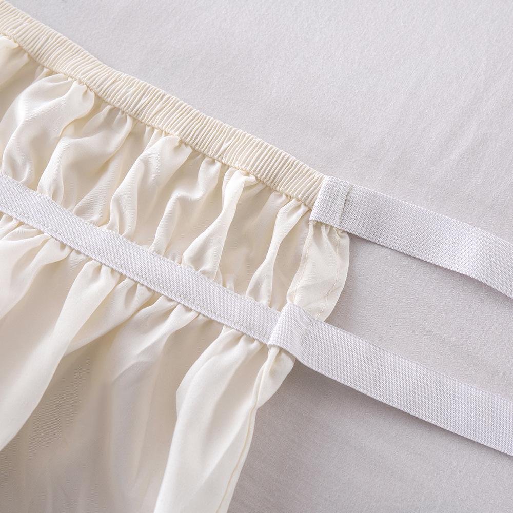 Elastic Solid Color European and American Style Bed Skirt