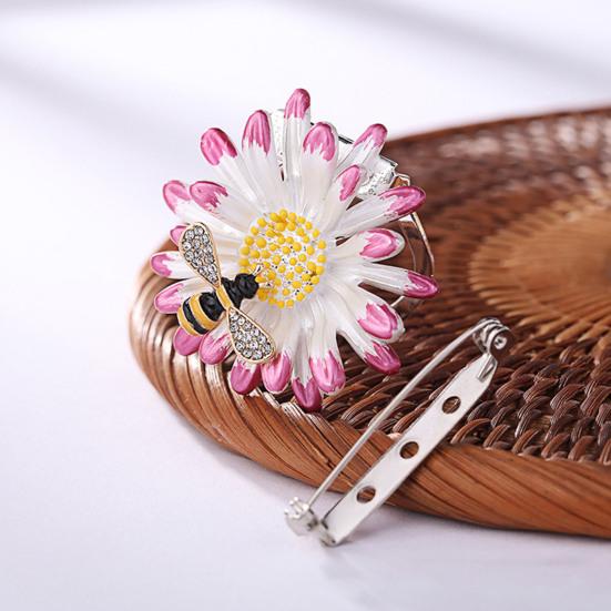 Scarf Button Large Chrysanthemum Alloy Silk Scarf Buckle Anti-Slip Women Scarf Buckle Outfit Accessory