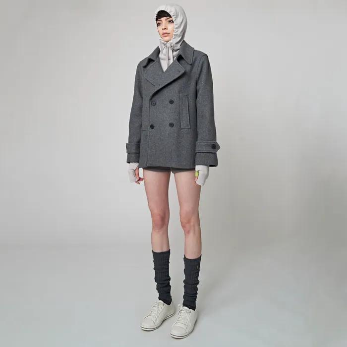 AW32AS07 Double Rib Knee Socks_Charcoal
