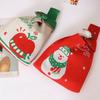 Festival Santa Druckstoff Geschenksäcke Stilvolle Waschbare Weihnachtsstrumpf Füllung Für Büro Zuhause Schule Veranstaltung Und Familienfeiern