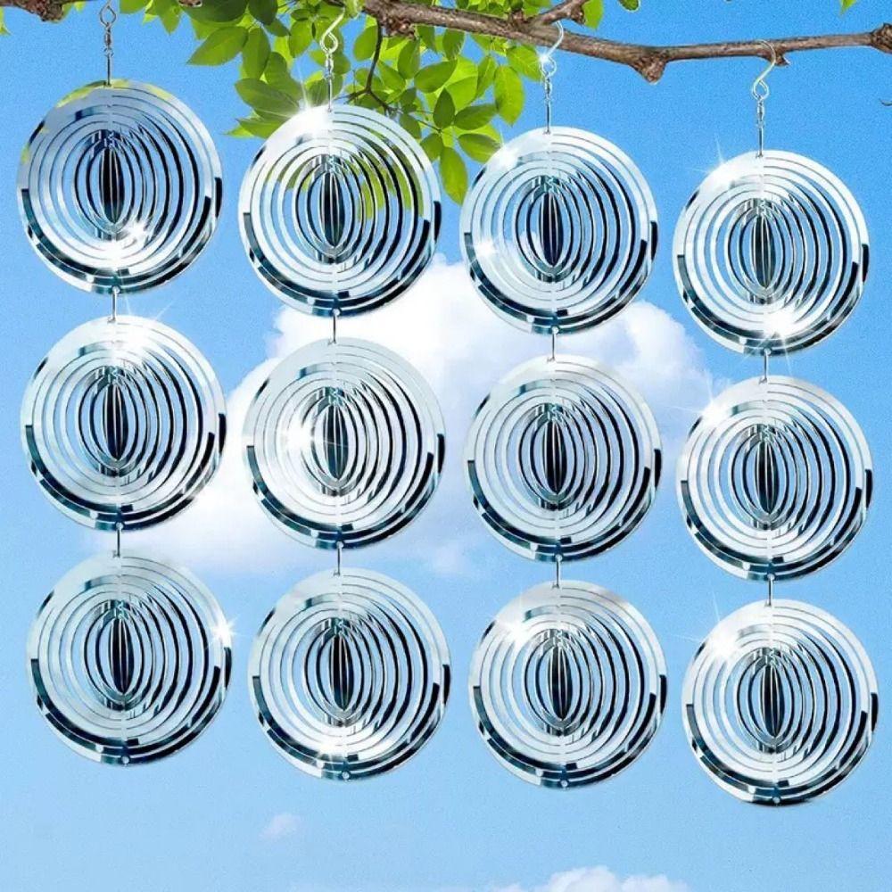 Reflective Metal Bird Repellent Spinner Reflective Wind Spinner  Outdoor Decoration