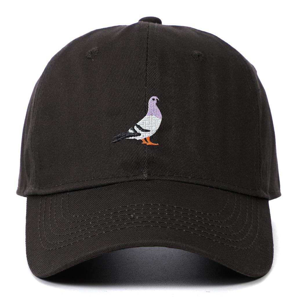 Pigeon Animal Pattern Cotton Baseball Hat With Curved Brim For Daily Use