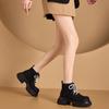 Women's Ankle Boots and Short Boots Thick-soled Casual Yellow Women Boots Plus Size Lace-up  Motorcycle Boots Female