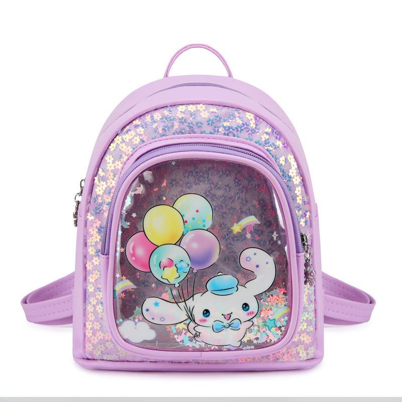 Adorable Cartoon Pu Kids Backpack For Girls School Bag With Cute Kuromi Design