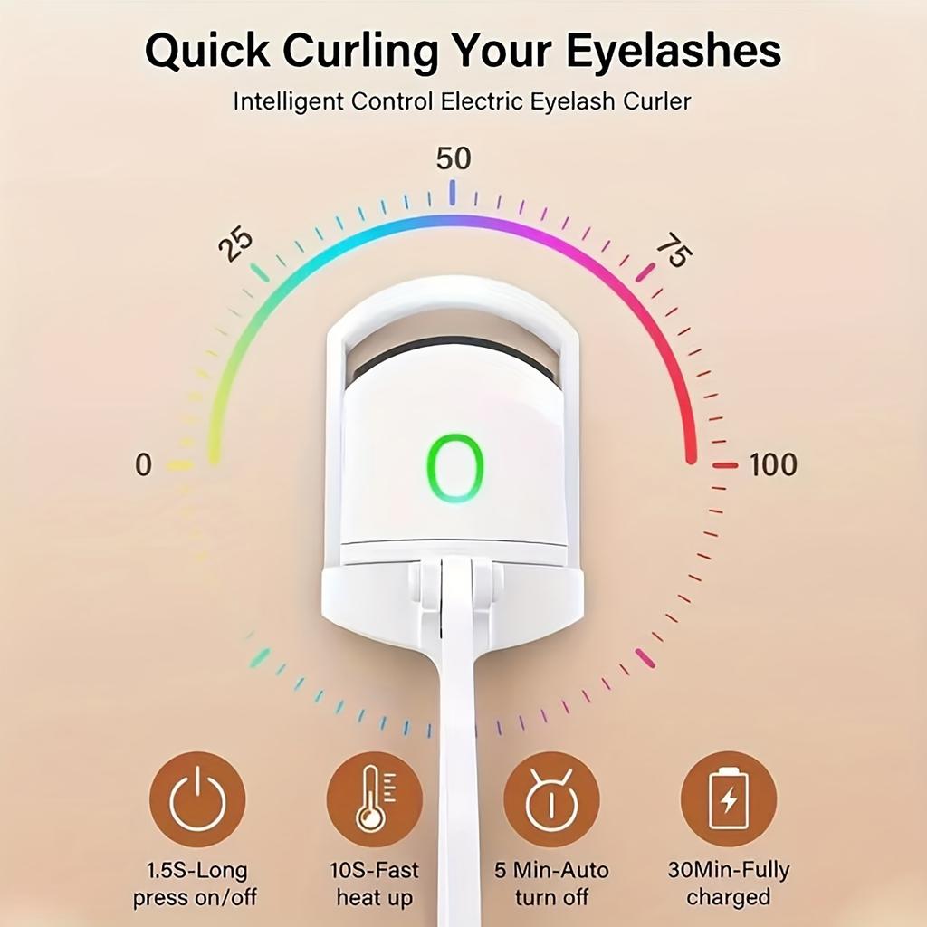 1 stück Elektrische wimpernzange USB lade modus Schnelle heizung Tragbare auge schwarz styling Lang anhaltende curling heißer wimpern clip