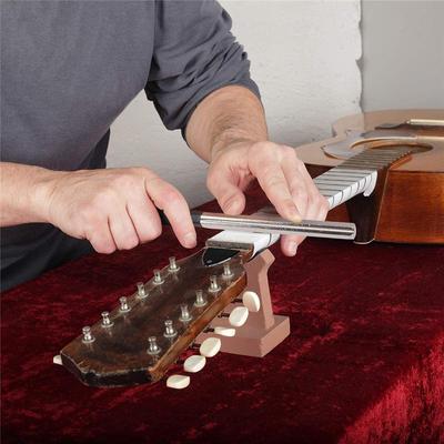 Gitar Perde Ucu Giydirme Dosyası 3 Taç Oluğu ile Luthier Seviyelendirme Aracı
