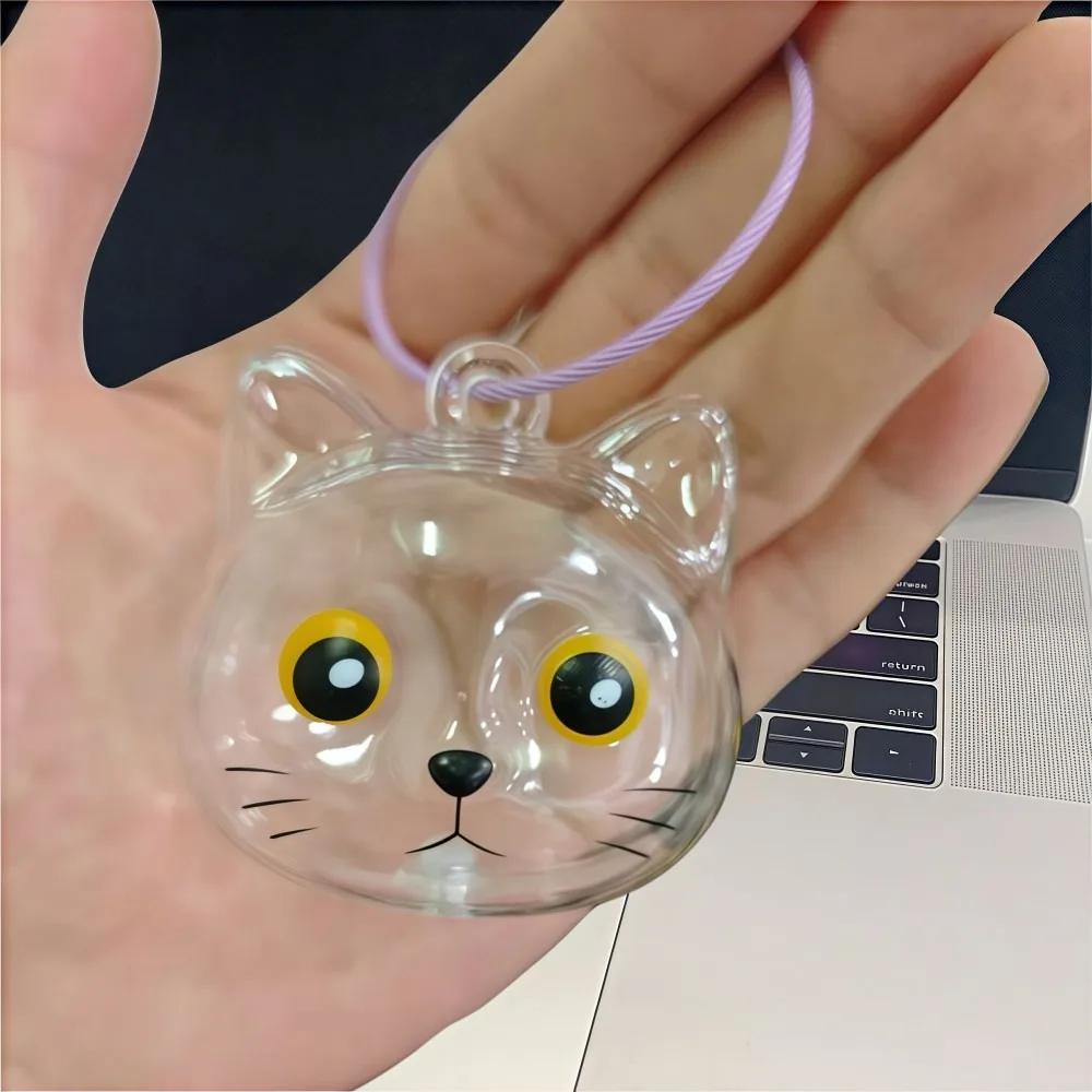 

Прозрачный брелок-сборщик кошачьей шерсти, креативный держатель для шерсти питомца, подвесной аксессуар для владельцев кошек